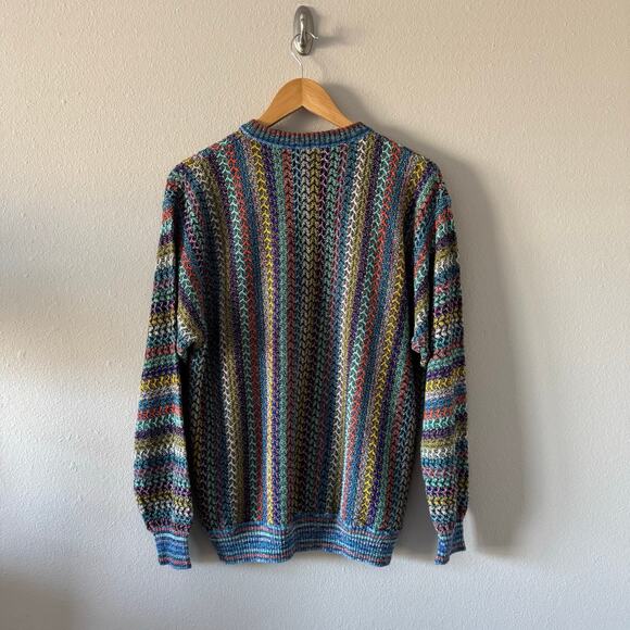 Vintage Mondo di Marco M.D.M Mens Sweater Abstract Made in Italy Sz LARGE (52) - Picture 9 of 13